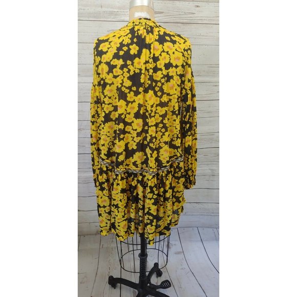 ♥️SOLD♥️Free People Women Long Sleeve Floral Mini - Picture 8 of 12